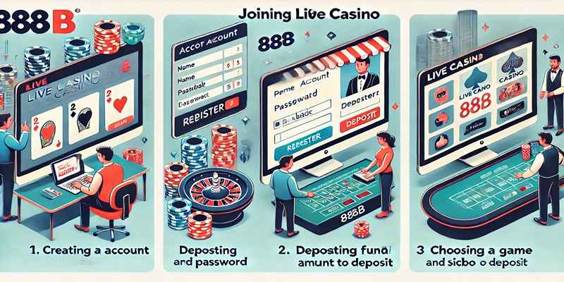 Hướng dẫn đơn giản tham gia Live Casino 888b cho người mới bắt đầu